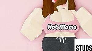 Brunette Step Mom Milf Poses Naked in Roblox Photo Shoot