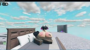 White Slut Fucked Hard by BBC in Roblox.