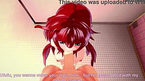 Rias Gremory lures me for bathroom sex in HS DxD NTR.