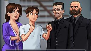 Summertime Saga 57 Shows Big Tits Milf Riding Teen's Monster Cock in Erotic Action