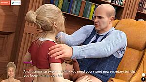 step mom tricks step son by pleasing her boss with a steamy blowjob in spellbook gameplay