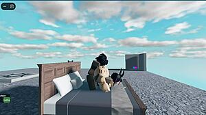 White Slut Fucked Hard by BBC in Roblox.