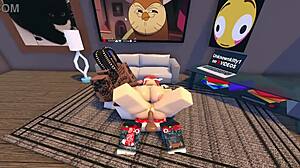 Makima on Roblox Takes Double Penetration in Wild Gangbang with Huge Monster Cocks