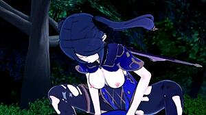 Yo, Mona from Genshin Impact loses virginity in sex park!