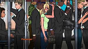 i'm that horny masseur caressing the sweet blonde's clit in this big tits interracial 3d cartoon game