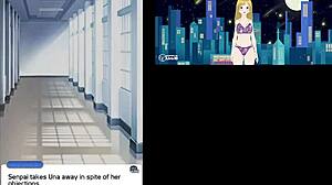 Anime Girl with Big Tits Lactating in Public Locker Room During Hentai Game. Watch Her Milk Flow Outdoors!