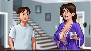 Big tits milf teases in Summertime Saga 52