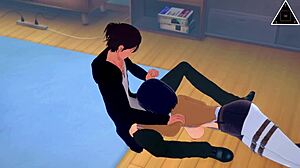 I love when Koikatsu Mikasa and Eren fuck hard with cum on her big ass