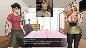 Goddess Punishes For Peeking With Big Tits And Monster Cock Facial