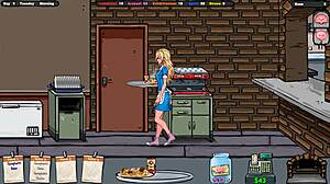 Hard Everyday Life of Waitress Girl in Sexy Game