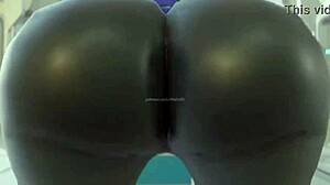 D.Va turns into a big ass princess in Overwatch anime style with curvy appeal.