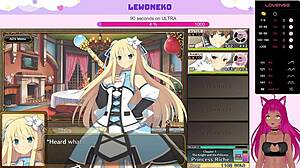 Vtuber lewdneko plays evenicle part 3 with creampie and big tits moaning in cute hentai game