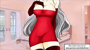 Oh damn, clean that cum off her tits in this super CEI hentai!