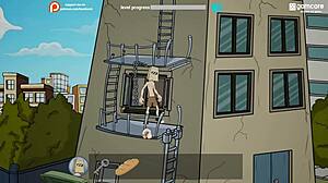 我在校园玩Fuckerman，操大屁股熟女在恶搞游戏里