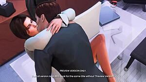 Office fling in 3D hentai preview version
