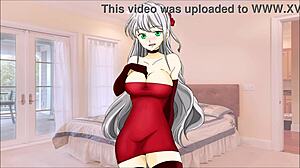 Oh damn, clean that cum off her tits in this super CEI hentai!