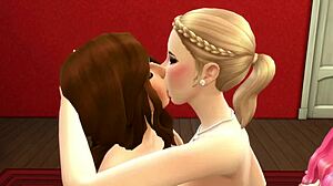 girlfriends explore strap on fun in stockings and lingerie with sucking and doggystyle group action