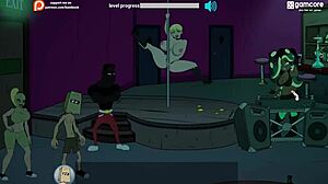 Fuckerman Dances With Chubby BBW Futanari In Club Striptease Parody!