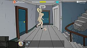 I play Fuckerman on campus fucking milfs with big asses in parody game.