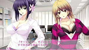 subtle blowjob and big tits celebration for yuka's promotion in erotica yuuwaku route 4