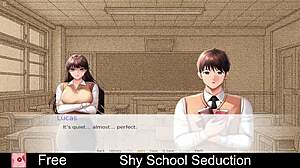 Shy Schoolgirl Seduces in Interactive Erotic Game with Bold Moves