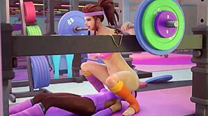 Sombra and Brigitte enjoy cute workout in Overwatch game animations