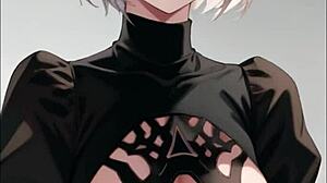 嘿，看这个AI生成尼尔2B大奶子3D色情