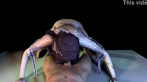 3D Cosplay Slut Naked on Massive Cock