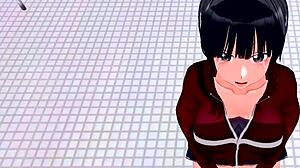 3D色情Suguha锻炼后淋浴热辣性爱