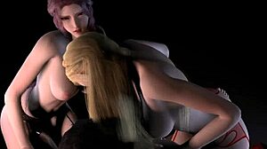 oh man i cant believe this 3d threesome with two super cute curvy sluts givin blowjobs and gettin creampied