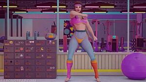 Sombra and Brigitte enjoy cute workout in Overwatch game animations