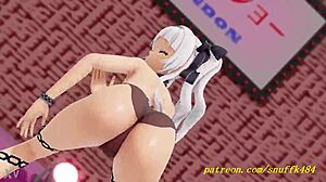 Shion unleashes bold moves in this 3D Hololive dance. Her body sways with intense hentai energy.