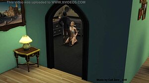 BBC Kitchen Sims 4 SFM with Blonde Handjob Doggystyle and Blowjob