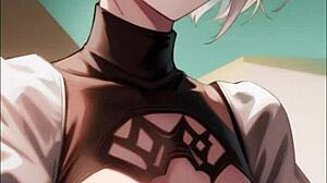 嘿，看这个AI生成尼尔2B大奶子3D色情