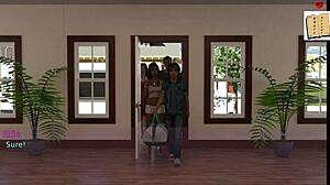 In this tale, the blonde wife and brunette stepmom explore their big asses and tits.