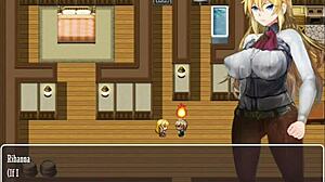 Blonde Wife Masturbates and Takes Big Cock Creampie in Public to Escape Strange Place. NTR Dungeon Hits Hard with Female Knight Rihanna Part 1!