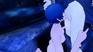 In this VR narrative, Naoto engages in erotic roleplay with cross-dressed V-kun, blending homemade blowjob and cock elements.