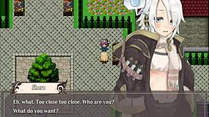 Cum Covers Small Tits in Fetish Game with Cute Girl Hentai Scene