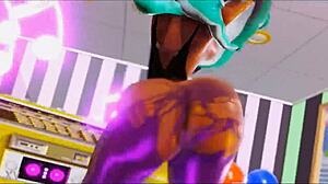 Pearl and Marina are twerking their big asses in 3D Splatoon animation 😏