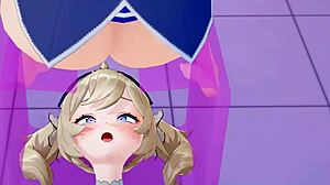 Aqua from Konosuba Shares Water Power with Barbara in Genshin Impact Hentai