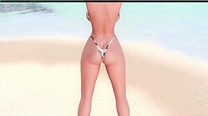 i can’t stop watching meg nude stretching on beach 5