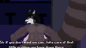 Racoon Girl Rides Big Cock In Furry Anal Creampie At Strip Club POV