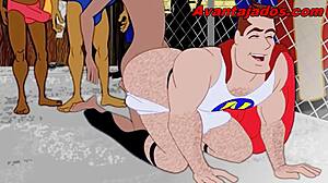 The cartoon hero gives his ass in gay action. Heroes clash in surprising hentai anime encounters.