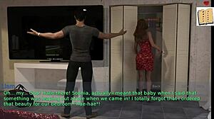 In this tale, the blonde wife and brunette stepmom explore their big asses and tits.