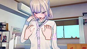 Our room l by badpoipoi mixes massage with blowjob and handjob for big tits asian anime thrill