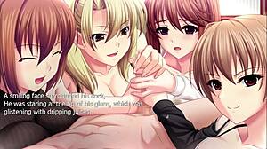 Quadruple handjob in Naruto harem route part 1