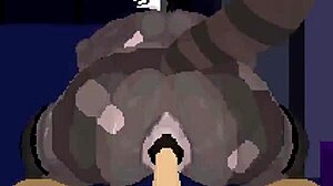 Racoon Girl Rides Big Cock In Furry Anal Creampie At Strip Club POV