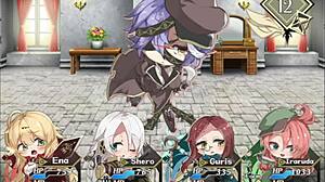 Cum Covers Small Tits in Fetish Game with Cute Girl Hentai Scene