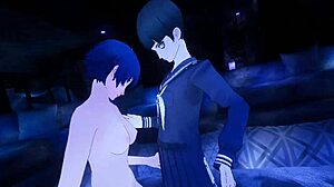 In this VR narrative, Naoto engages in erotic roleplay with cross-dressed V-kun, blending homemade blowjob and cock elements.
