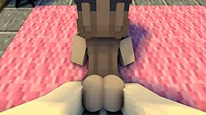 POV甜蜜圣诞之夜与前女友在Minecraft动画中